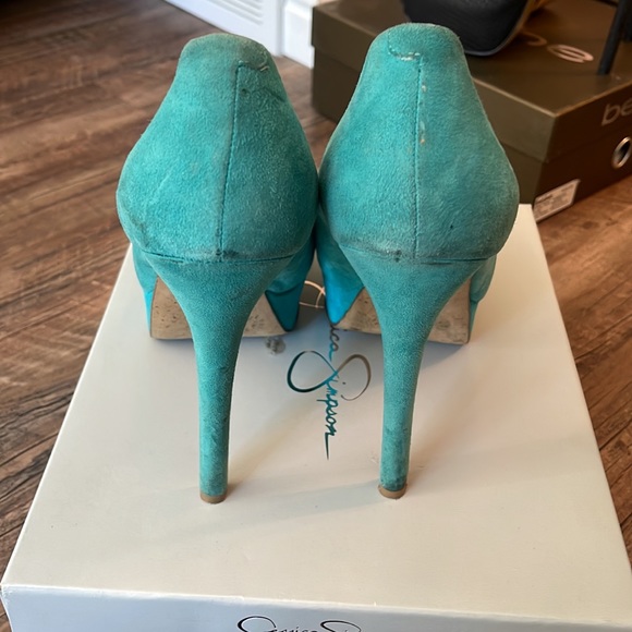 Teal Jessica Simpson Heels - Picture 2 of 5